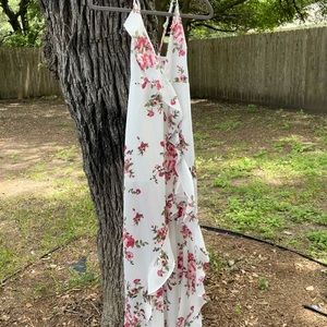 Event Buzz Floral Ruffle Maxi Dress from Vici